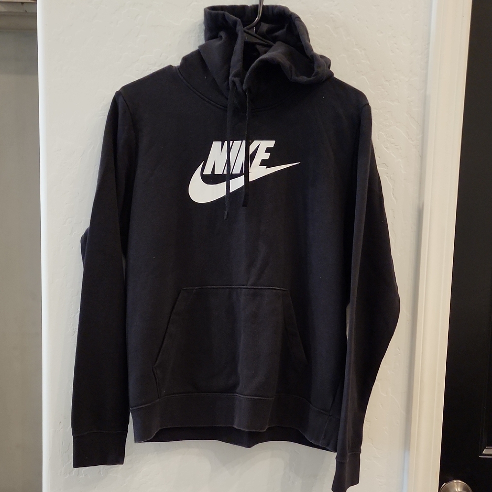 Nike Men's Hoodie in Black with White Logo